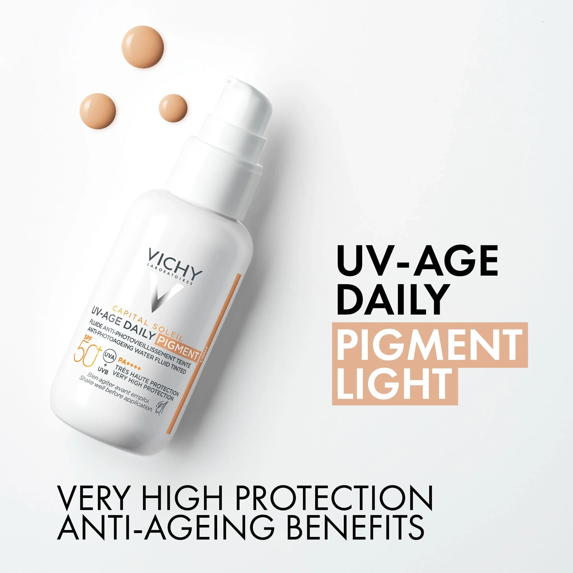 Vichy Capital Soleil Uv-age Daily Pigment Light SPF50+, 40 ml