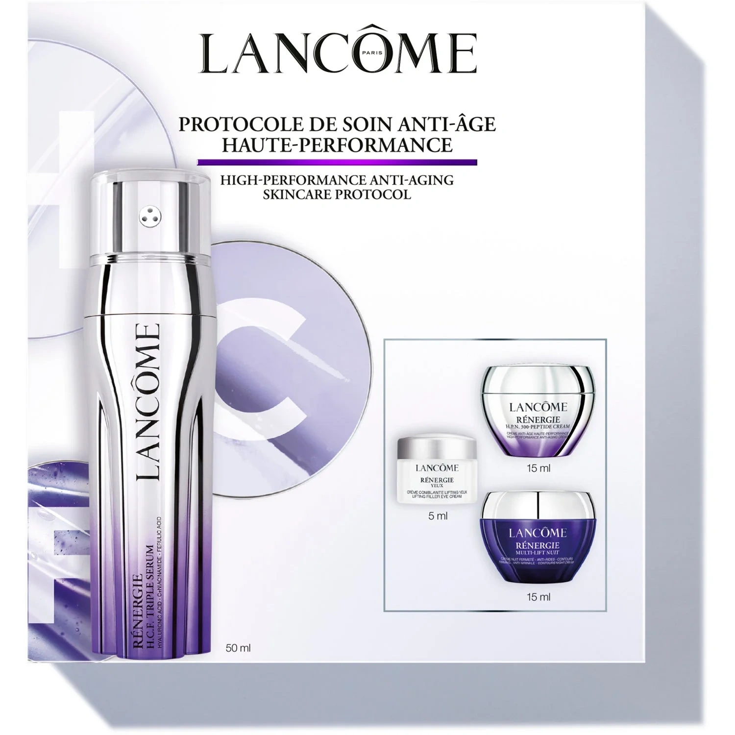 Lancôme Rénergie H.C.F. Triple Serum Face Routine Set 2025