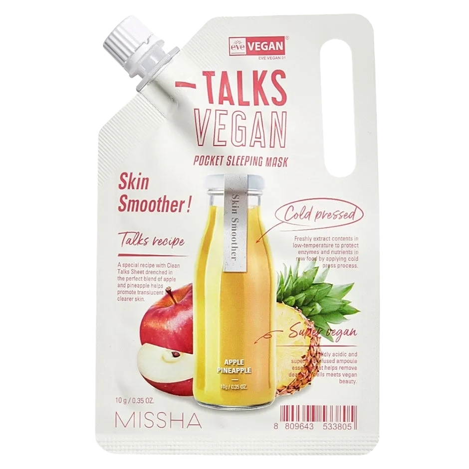 MISSHA Talks Vegan Squeeze Pocket Sleeping Mask [Skin Smoother]