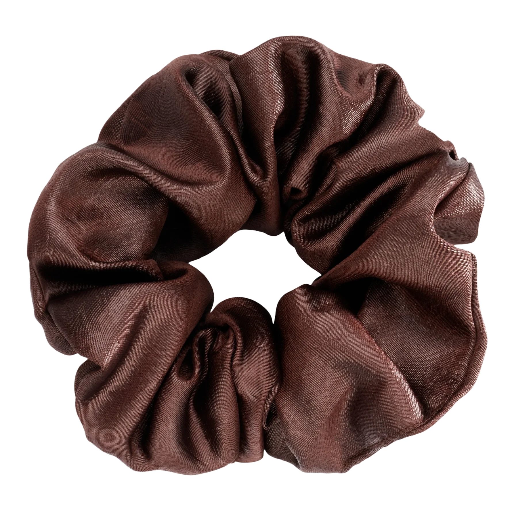 KICKS Beauty Faux Leather Scrunchie Brown Brown