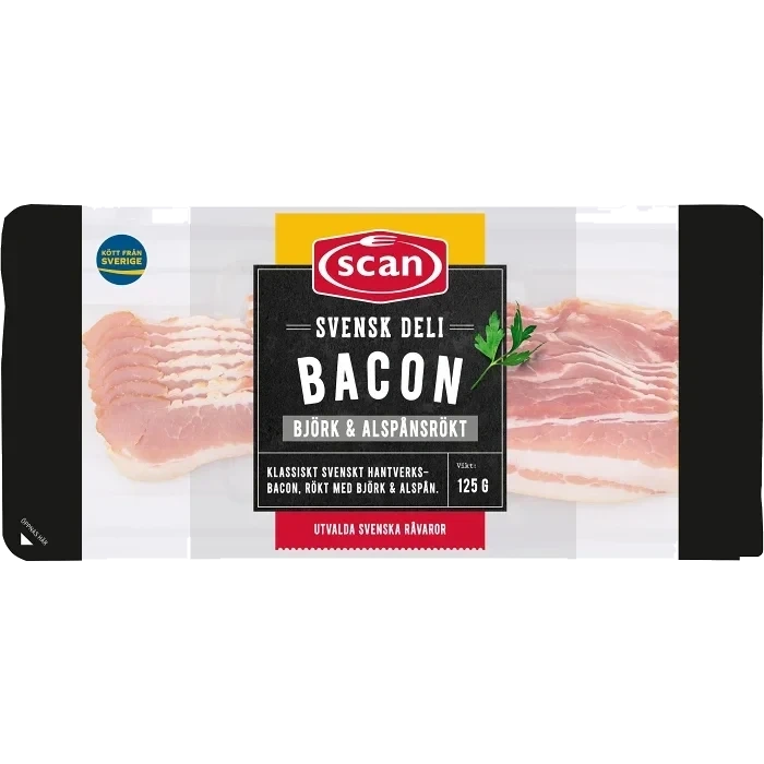 Bacon Björk och Alspånsrökt 125g Scan