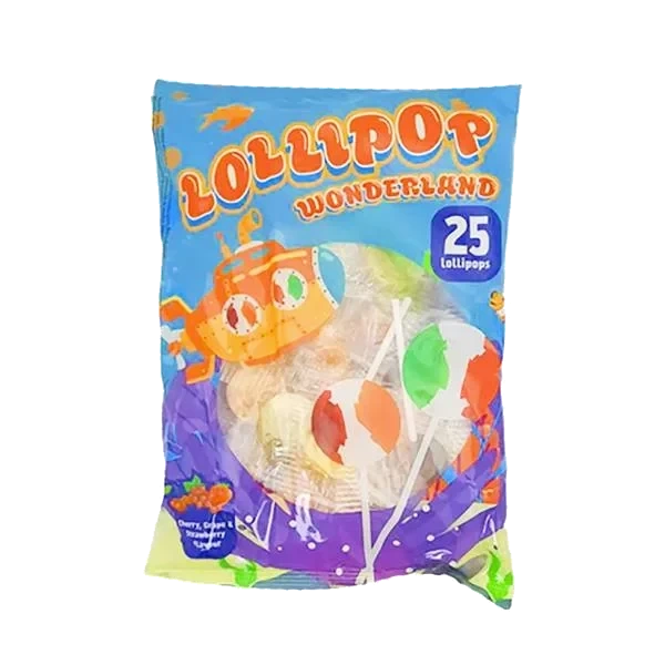 Lollipop Wonderland Fruits - 25pk