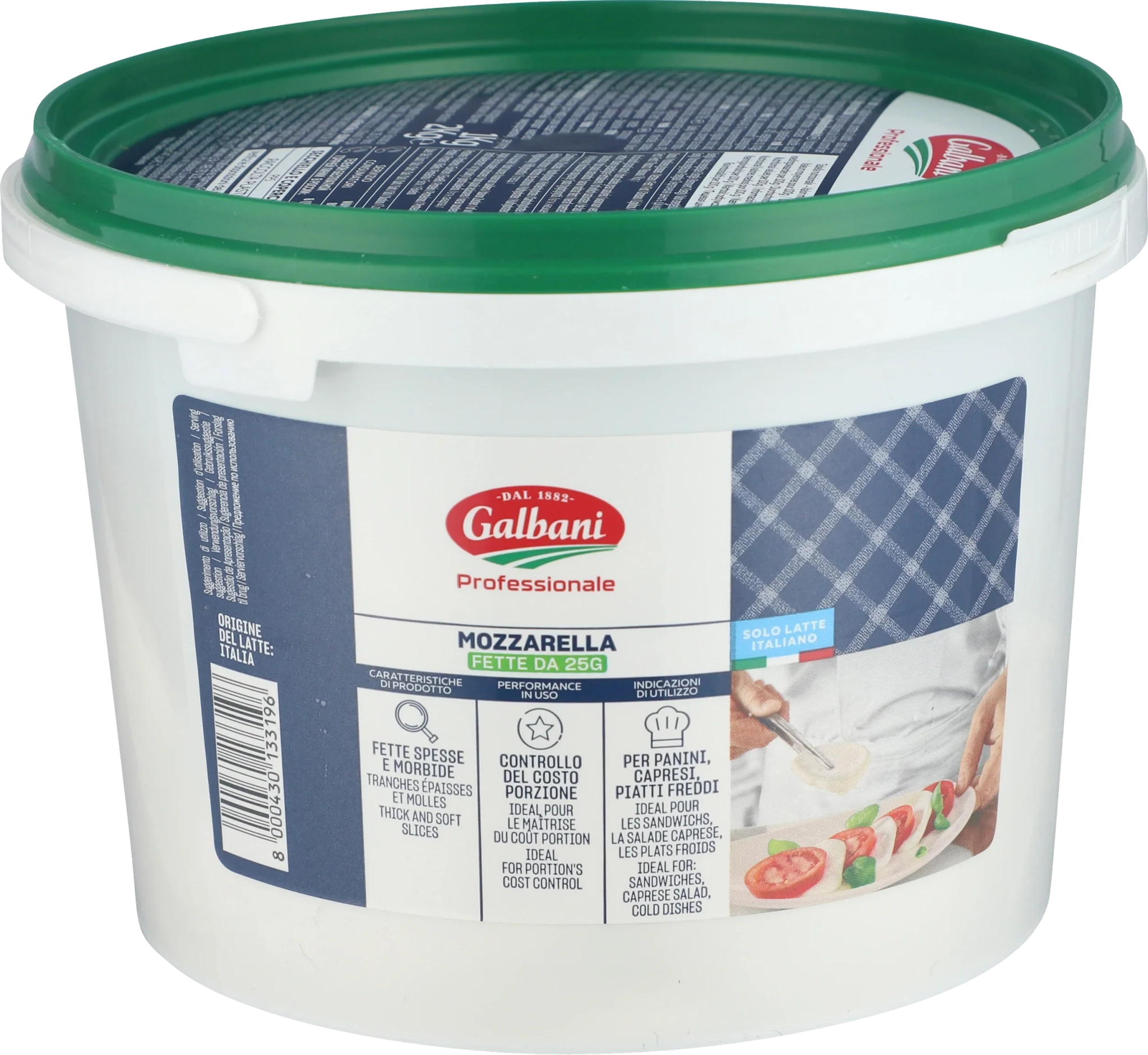 Mozzarella i skivor 1kg