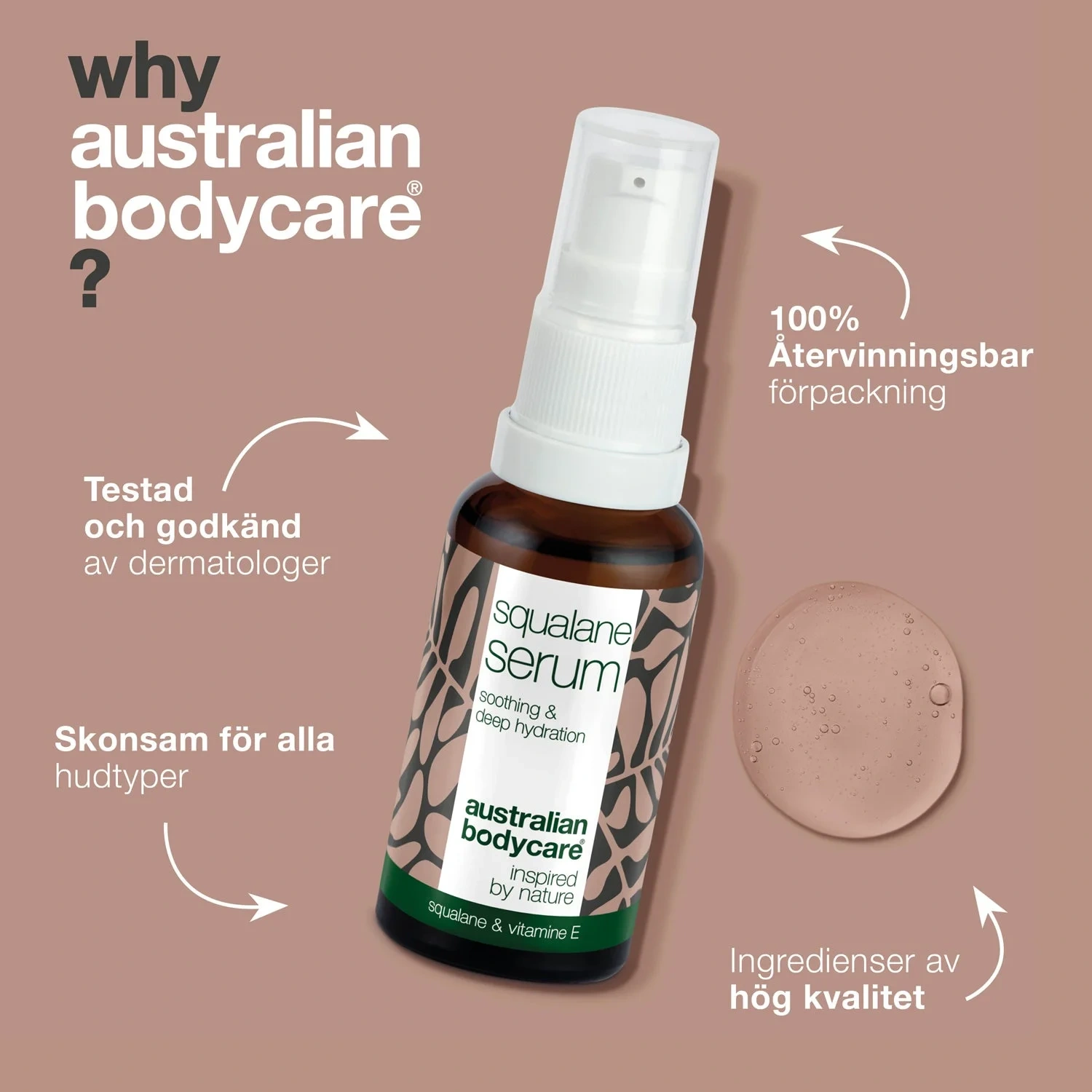 Australian Bodycare Squalane Serum – Lightweight Moisture Boost For Dry, Dehydrated And Dull Skin 30 ml