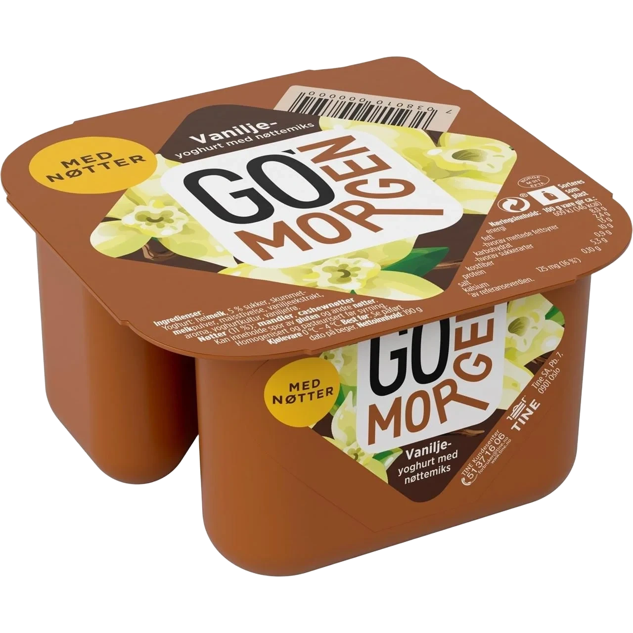 Go Morgen Vanilje/Nøtter 190g
