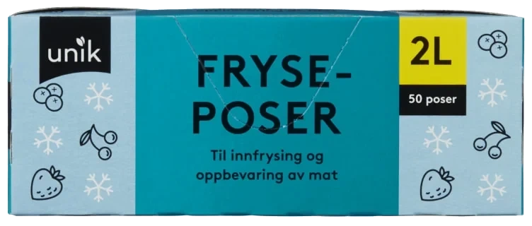 Fryseposer 2l 50stk Unik