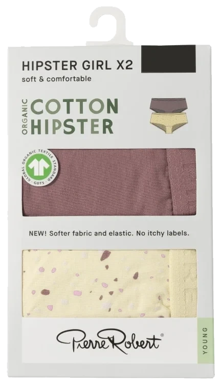 Cotton Hipster Jr Girl Dustyrose-ivory 146-152