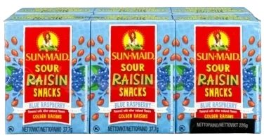 Sun Maid Rosiner Sour Blue Raspberry 6-pack 37.7gx6