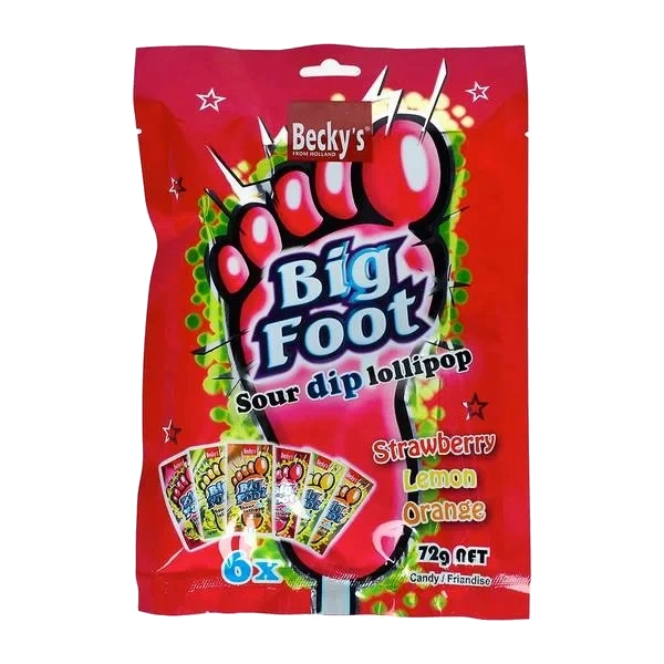 Big Foot - Sour Dip Lollipops x6