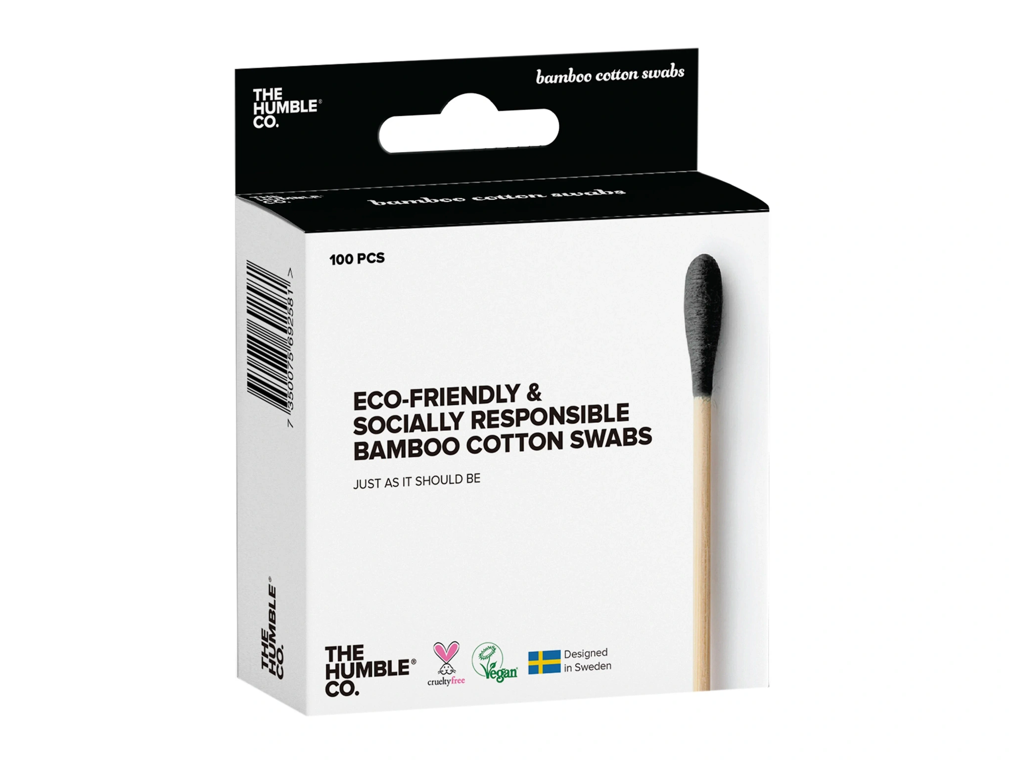 The Humble Co. Cotton Swabs Q-tips, 100 stk.