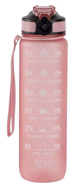 Drikkeflaske Light Pink 1000 ml Hollywood Motivational Bottle