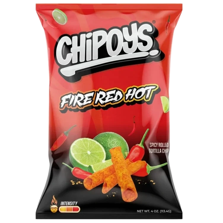 Chipoys Tortilla Chips Fire Red Hot 113g
