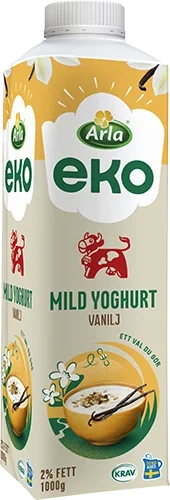 Ekologisk mild yoghurt vanilj 2%