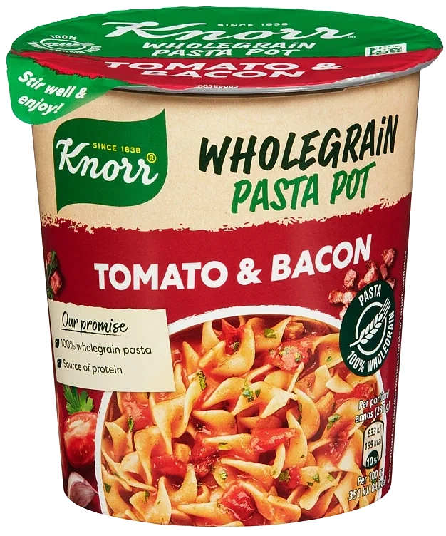 Snack pot wholegrain tomato & bacon  57g