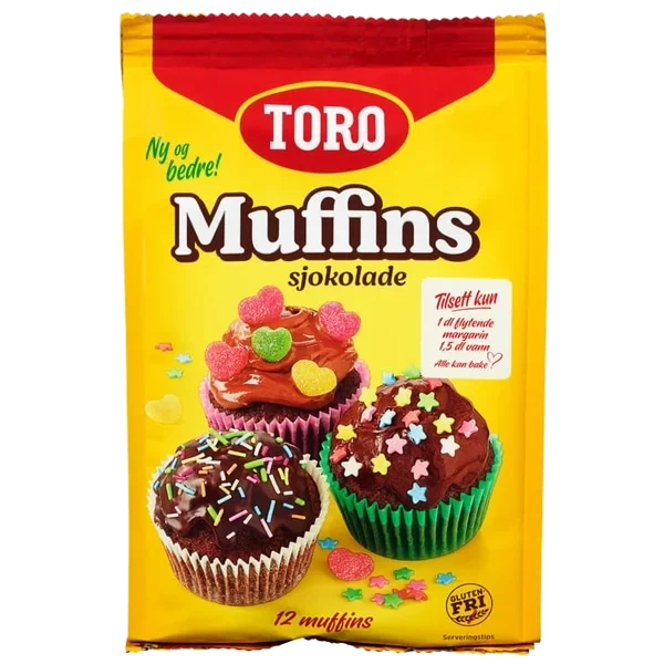 Muffins Mix Sjokolade 342g Toro