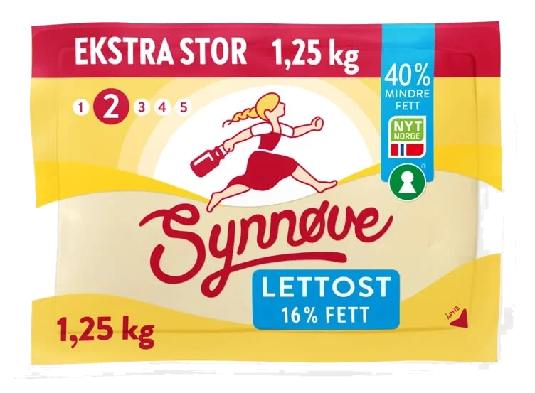 Gulost Lett 16% Ca1,25kg Synnøve