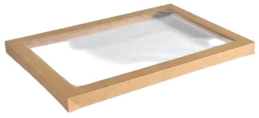Lokk tray catering glance crd/pla large brun 50stk