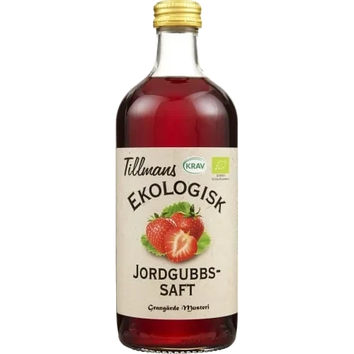 Jordgubb Ekologisk Saft Glas