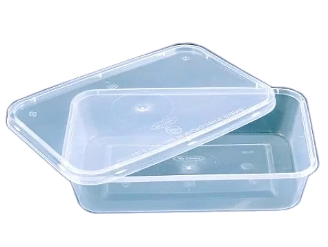 Micro rectangular beger + lid 750ml  50stk