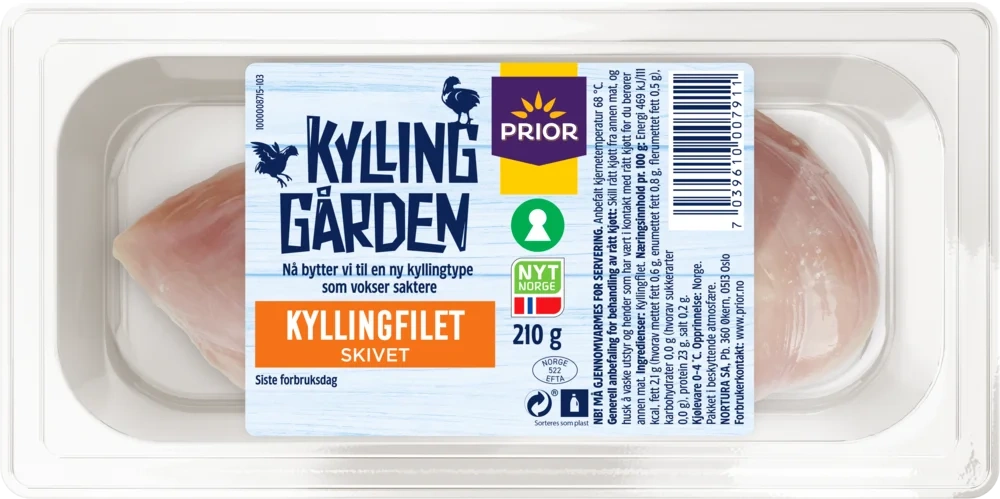 KG Kyllingfilet 2 Skiver 210g Enh