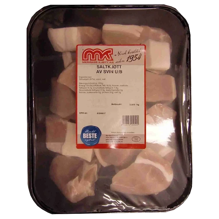 Saltkjøtt svin u/bein     2,5kg