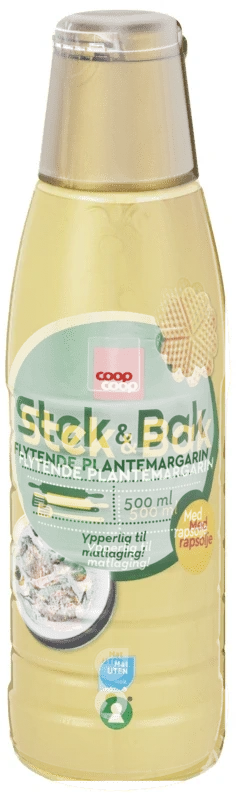 Coop Stek & Bak Flytende Plantemargarin 500ml