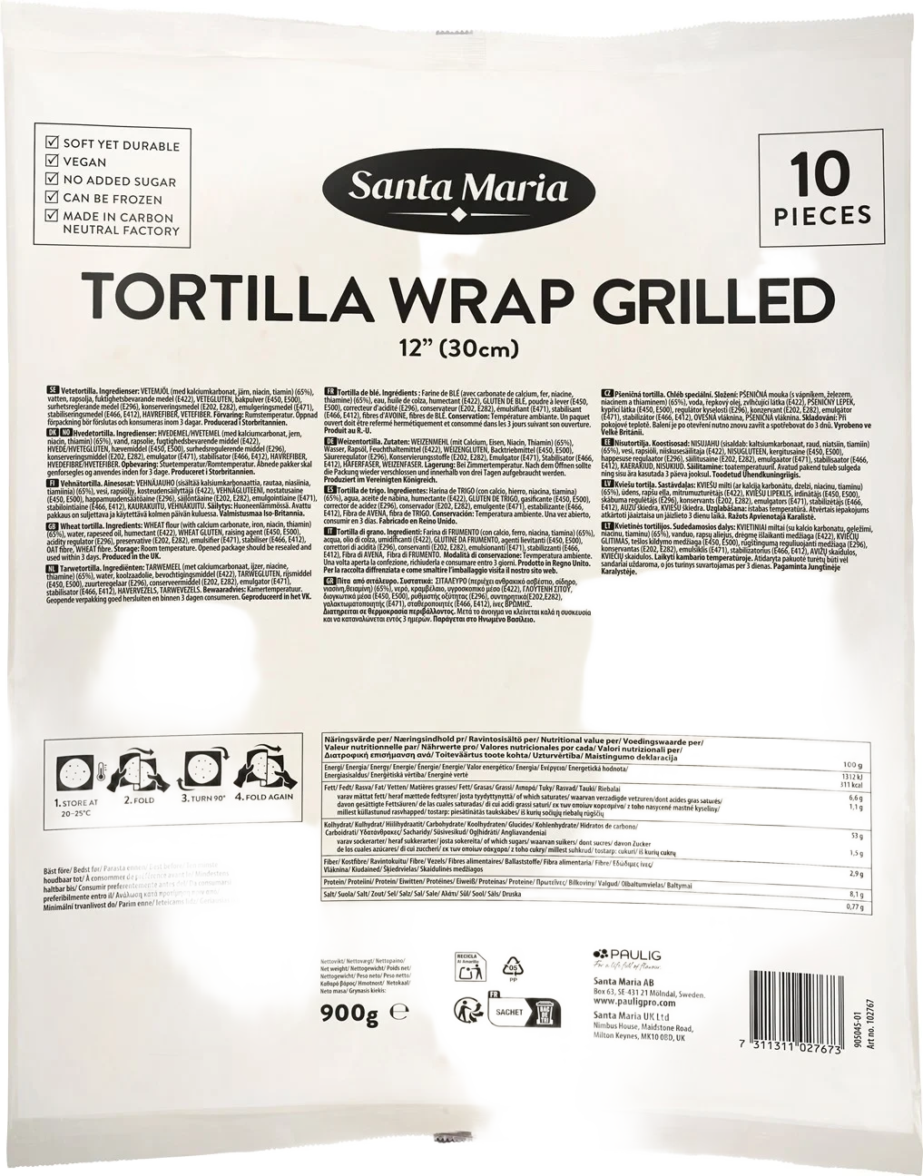 Tortilla Wrap Grilled 12'' (30cm)