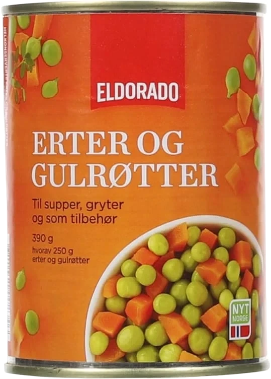 Erter&gulrøtter 410g Eldorado