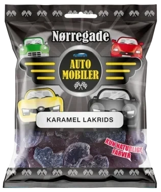 Nørregade Automobiler Karamel Lakrids 70g