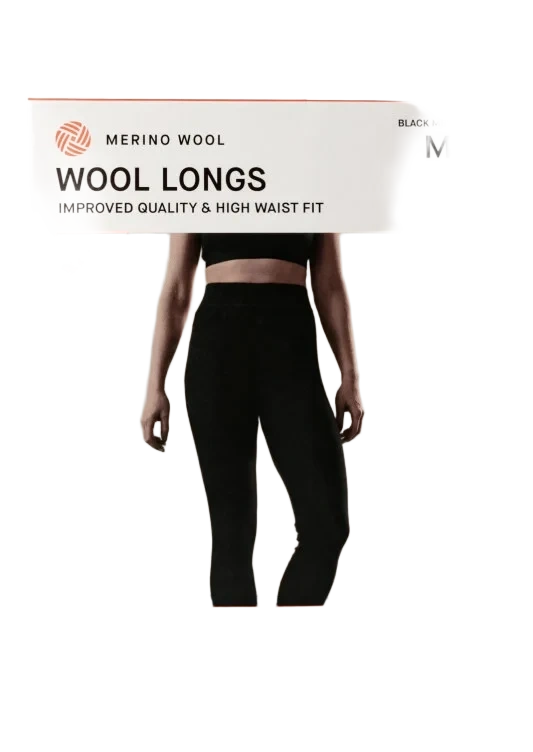 Wool Longs Sport Black Melange Xl Pierre-Robert