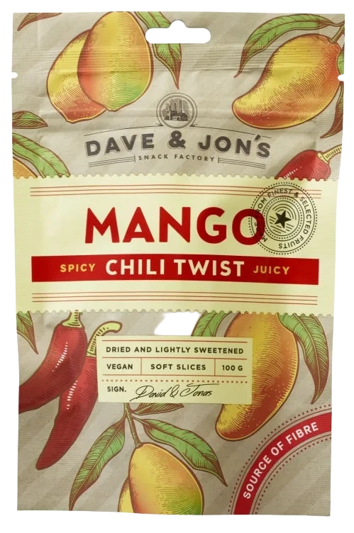 Dave&Jon's Mango Chili Twist Tørket 100g