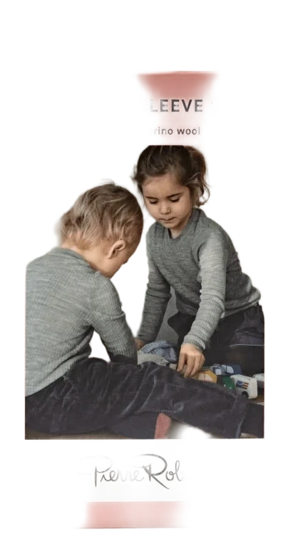 Wool Long Sleeve Kids Light Grey 122-128