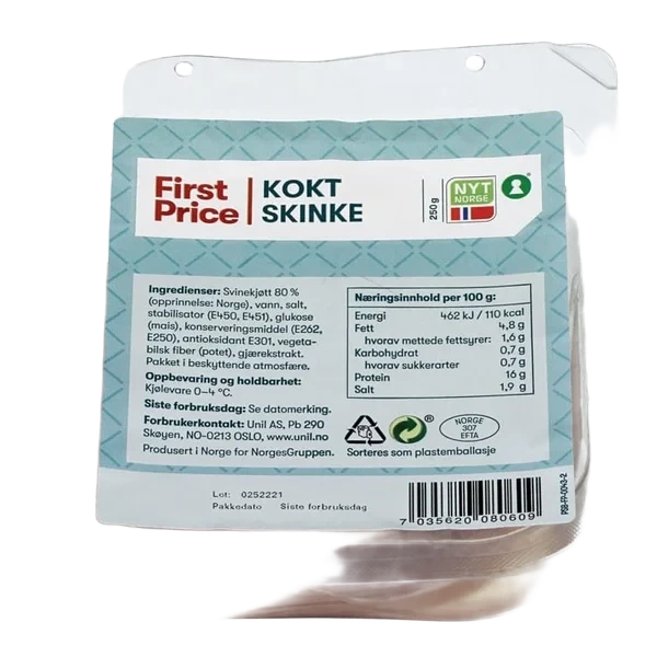 Kokt Skinke First Price 250g
