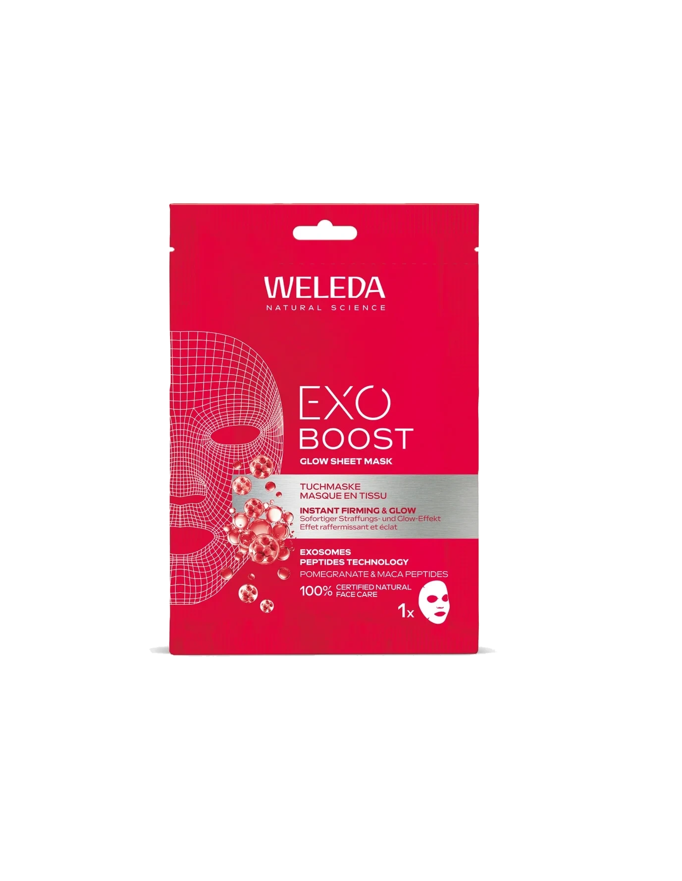 Weleda Exo Boost Glow Sheet Mask Pomegranate Sheet Mask