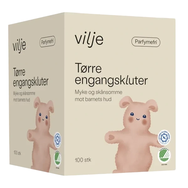 Engangskluter Tørre Sensitiv 100stk Vilje