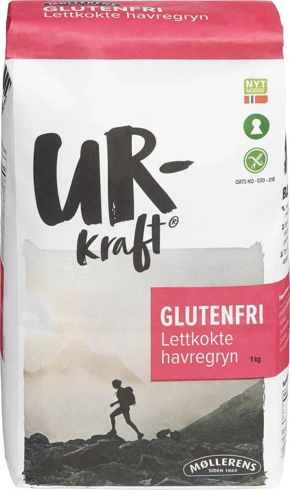 Havregryn Lettkokte Glutenfri 1kg Urkraft