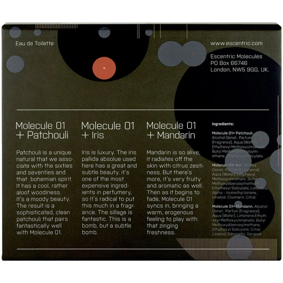 Escentric Molecules M+ Patchouli, Iris, Mandarin