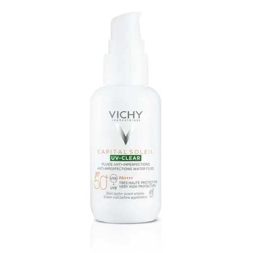 Vichy Capital Soleil UV-Clear solkrem til ansikt SPF50+ 40 ml