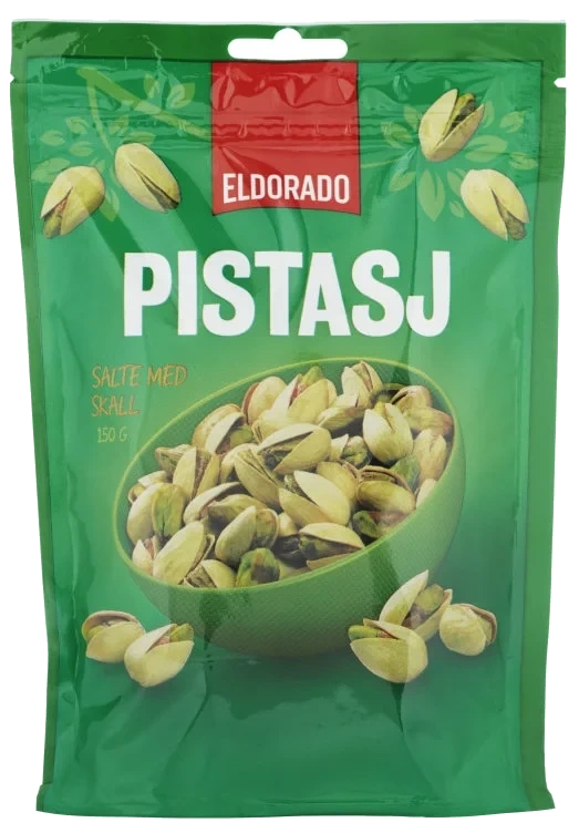 Pistasj Nøtter Salte m/skall 150g Eldorado