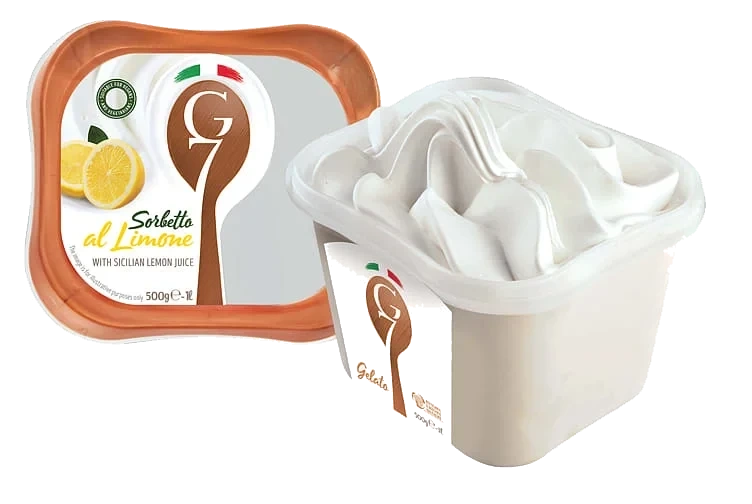 Sitron Sorbet Vegansk 1l G7 Ekte Italiensk Iskrem