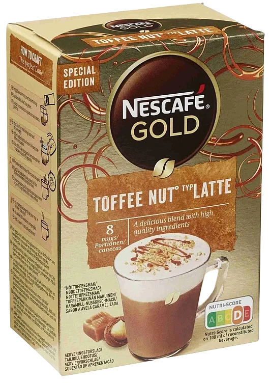Nescafe gold toffee nut latte 156g