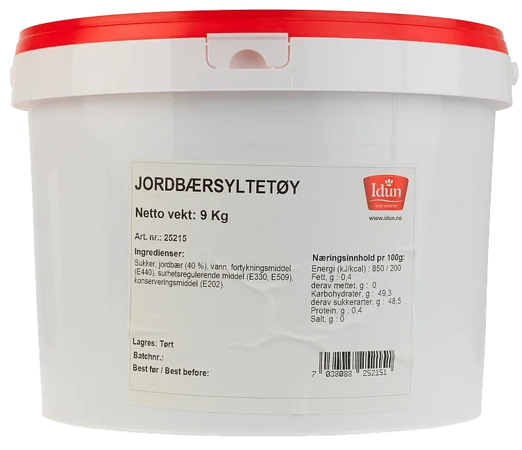 Jordbærsyltetøy spann 9kg   stk