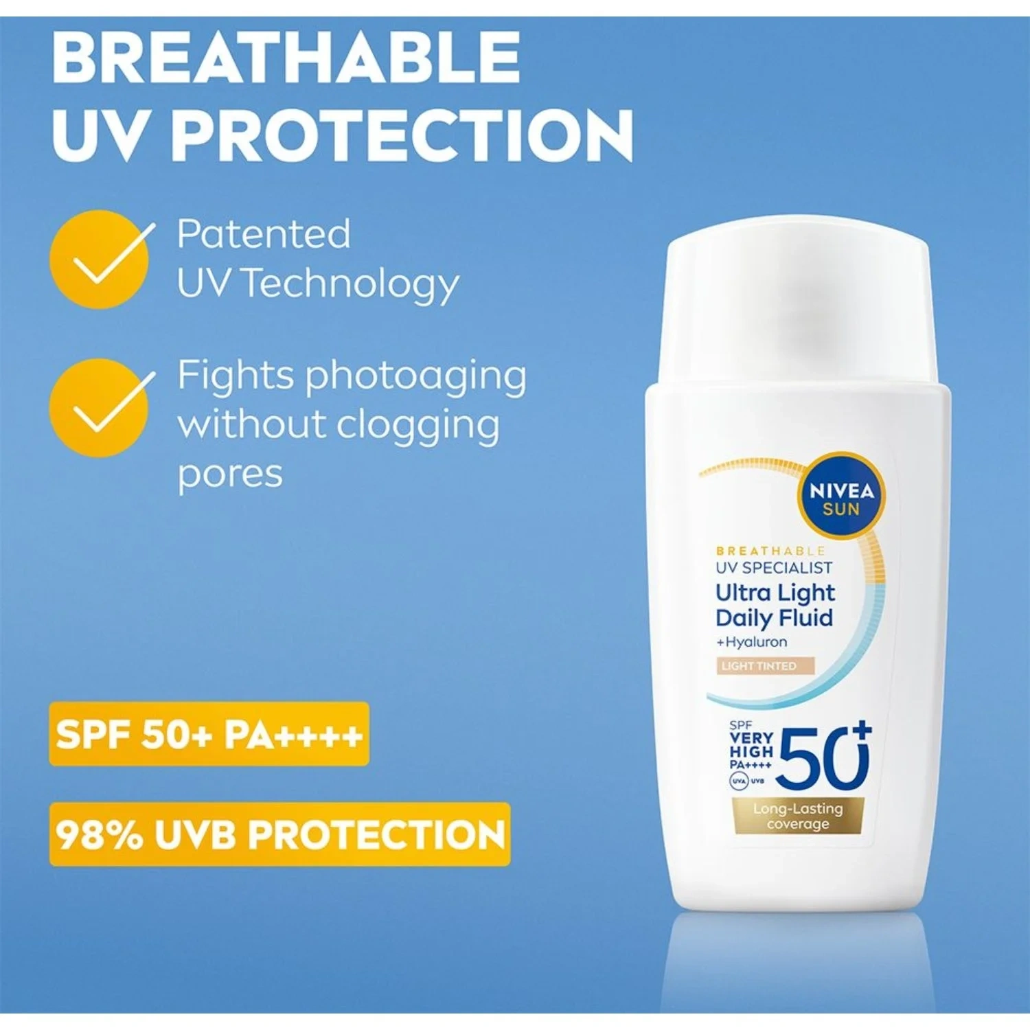 NIVEA UV Face Ultra Fluid Light Tinted SPF50+