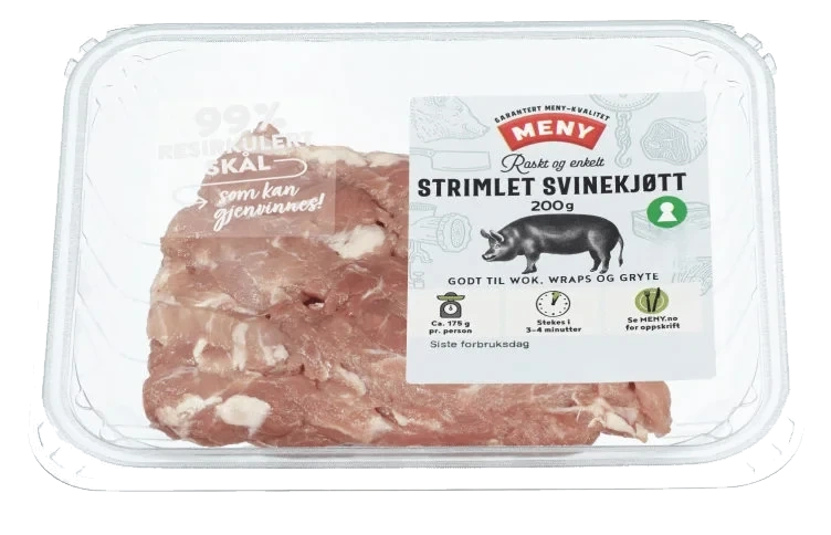 Svinestrimler 200g Meny