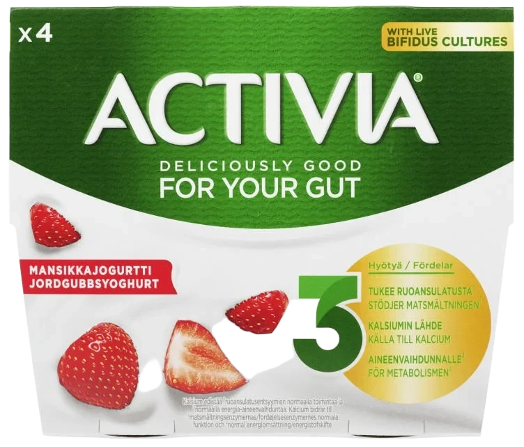 Activia Yoghurt Jordbær 4x125g