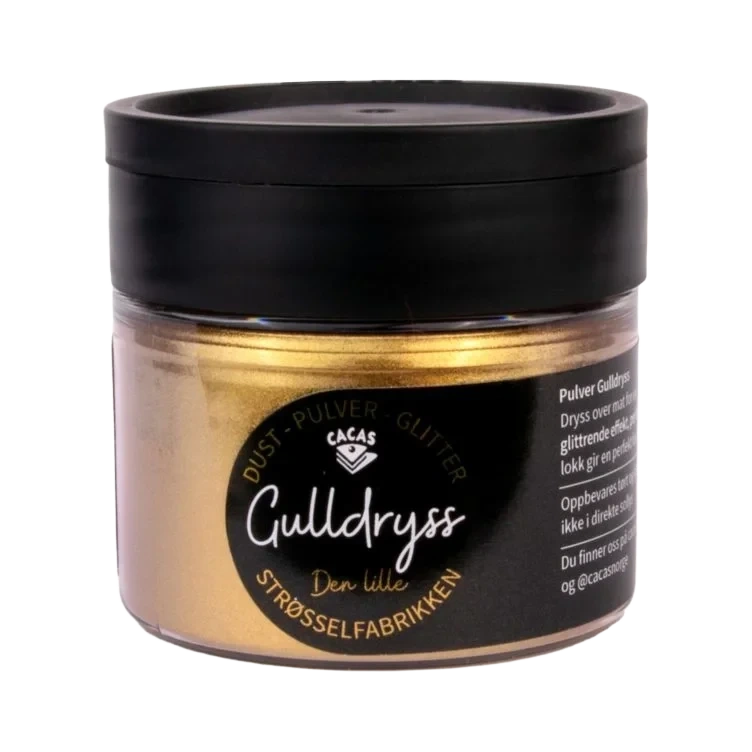 Glitterpulver Gulldryss 50g Cacas