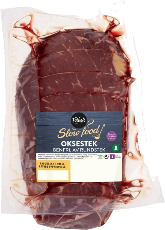 Oksestek Surret Benfri Ca1,4kg Folkets