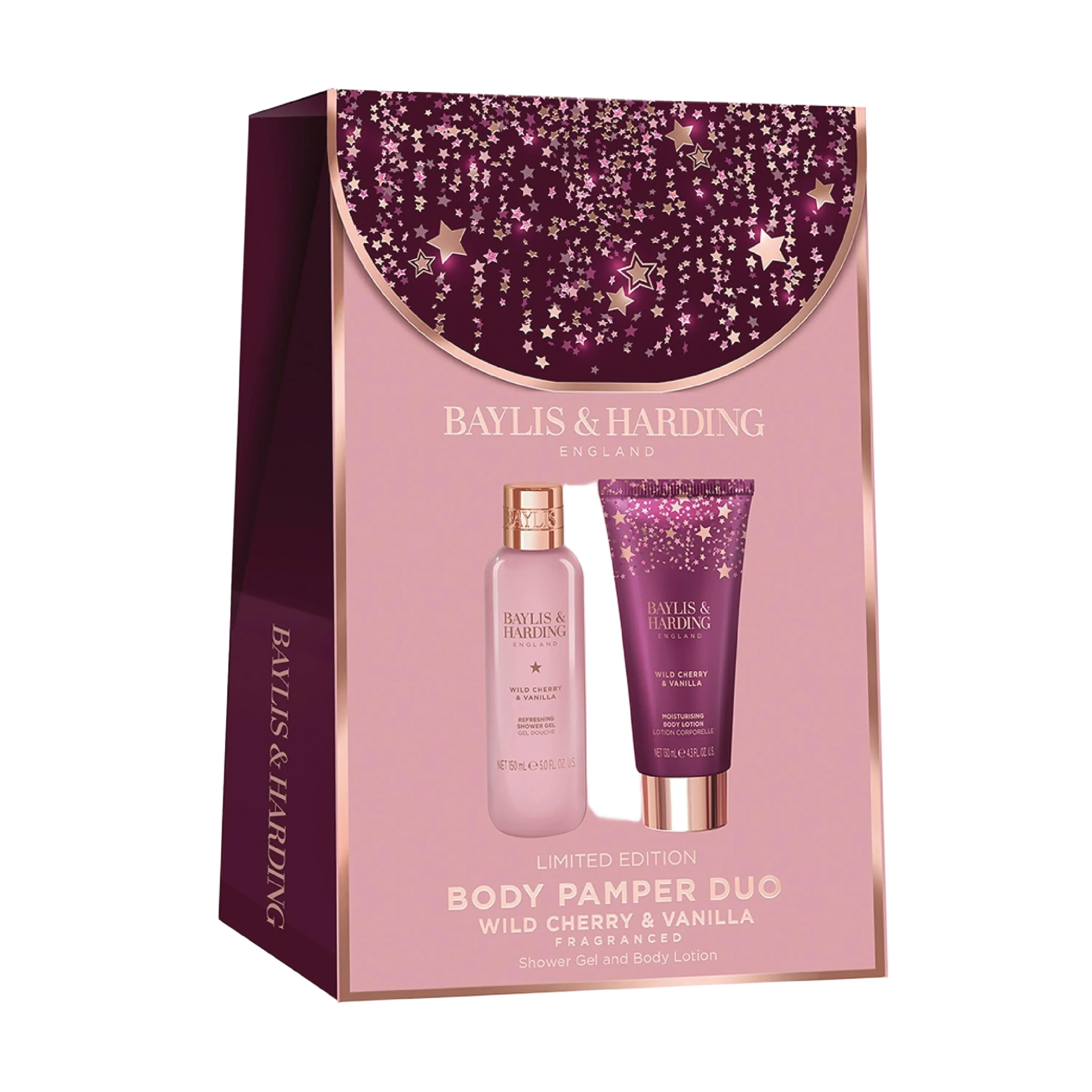 Baylis & Harding Wild Cherry & Vanilla Luxury Body Pamper Duo Gift Set, 1 sett