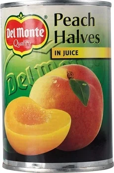 Persikohalvor i juice