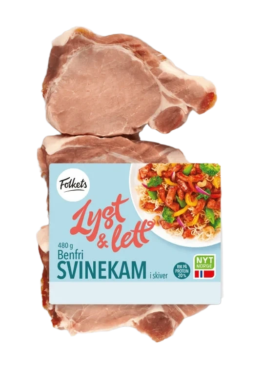 Svinekam Benfri 480g 3pk Folkets